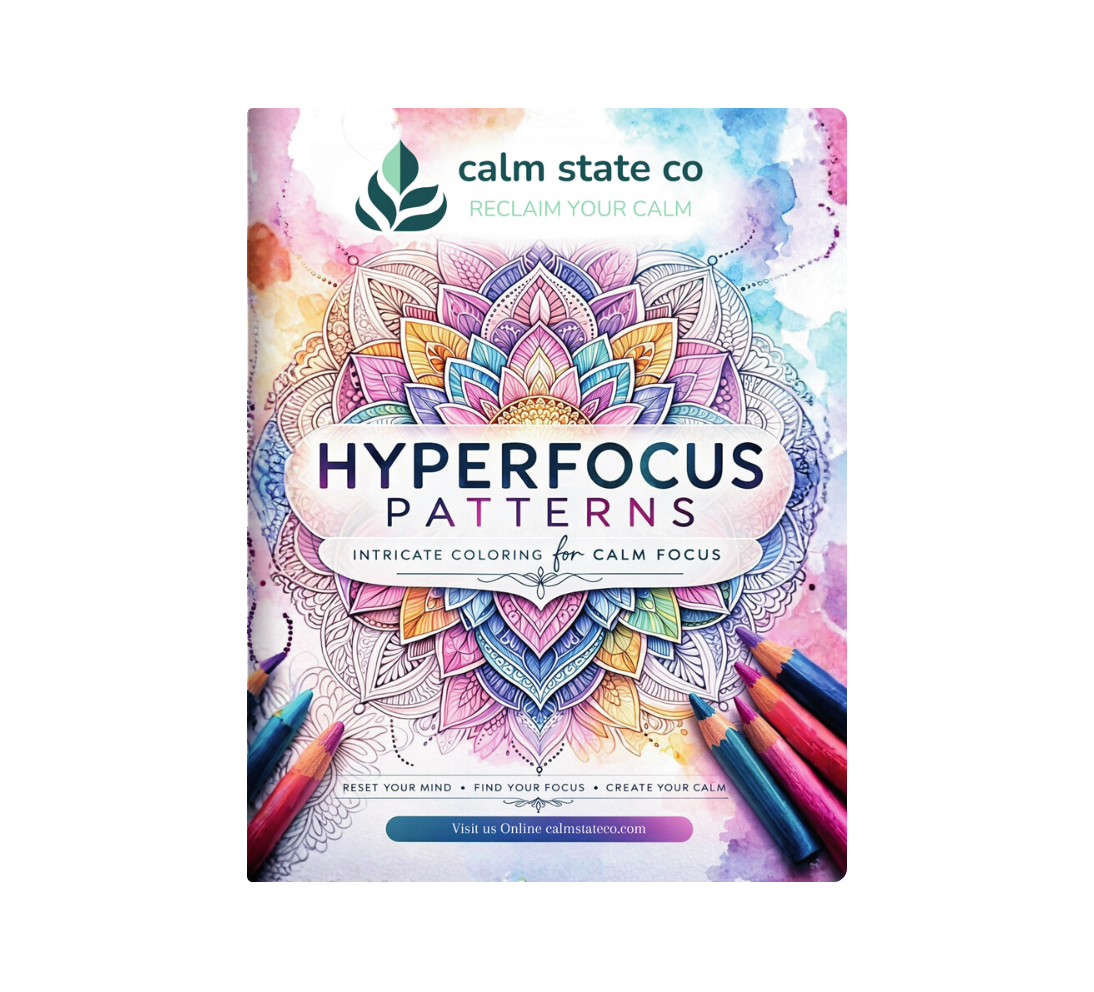 Hyperfocus Patterns — adult coloring book cover